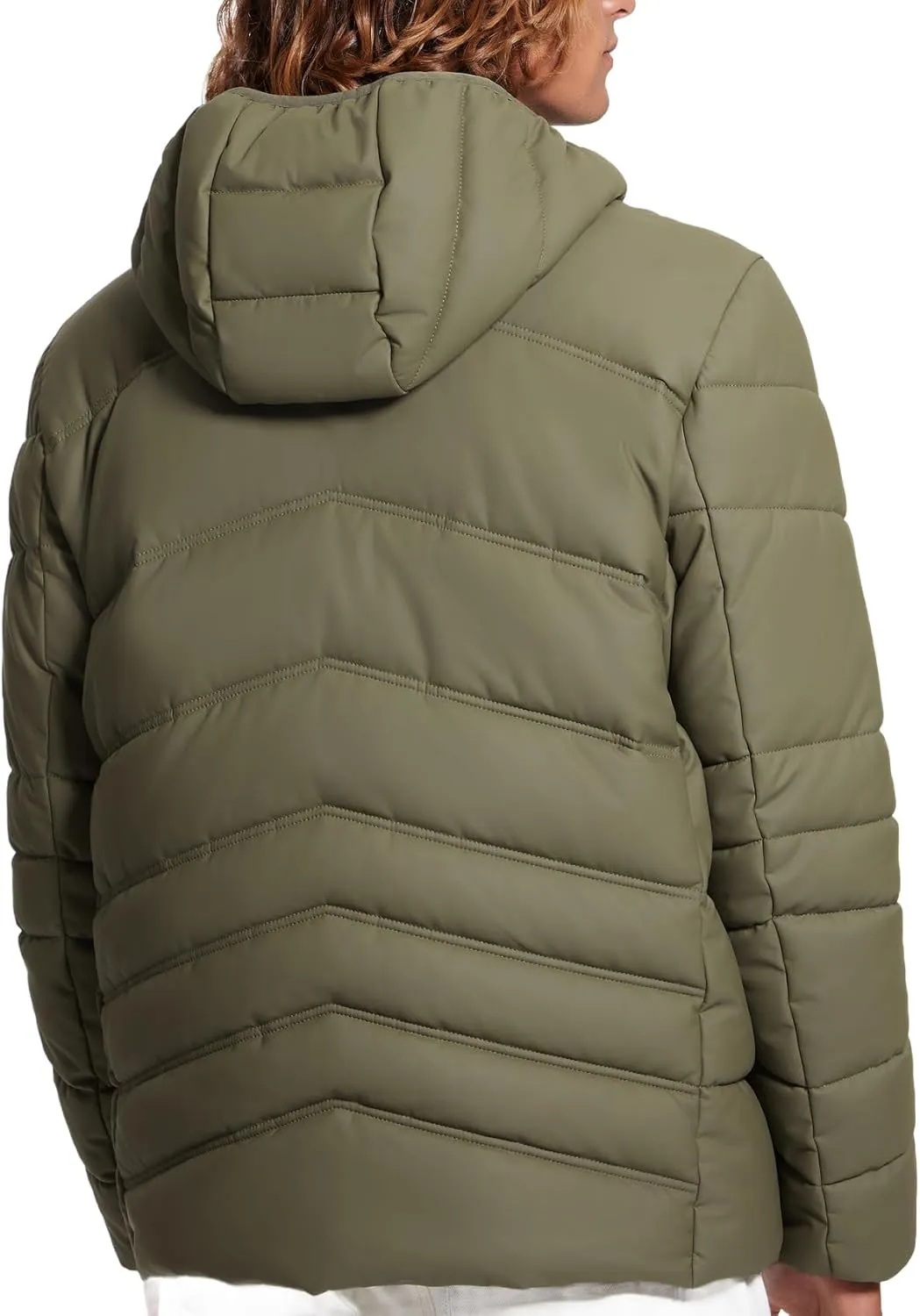 GUESS Men's Leo Tech Quilted Hooded Jacket