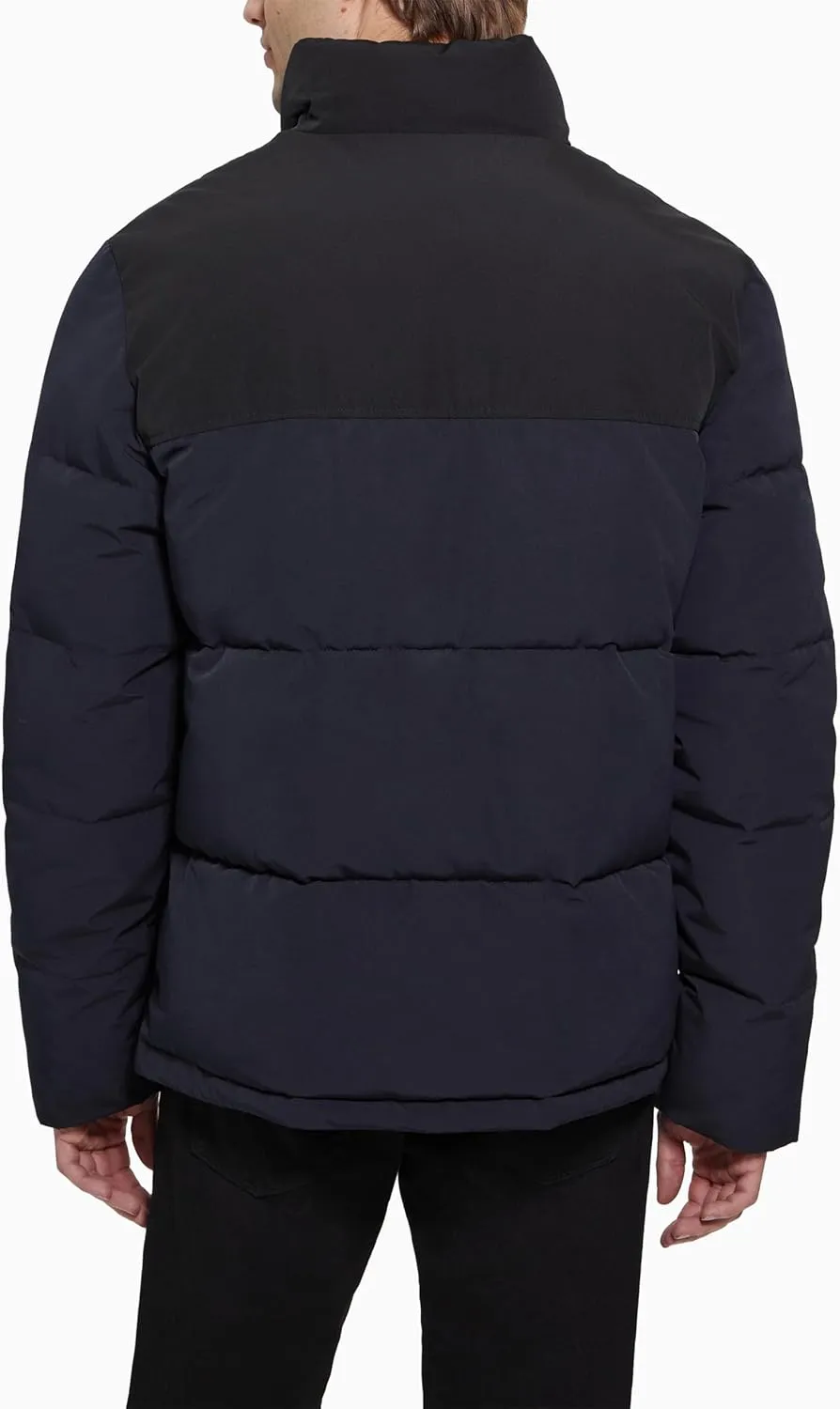 GUESS Men's Will Color Block Puffer Jacket