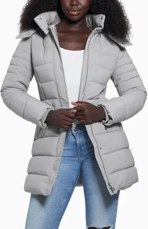 GUESS Women's Calgary Long Hood Puffer Jacket