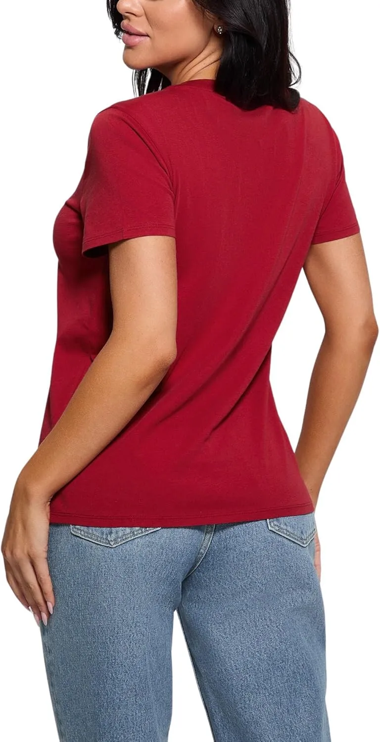 GUESS Women's Eco Short Sleeve Cherry Bomb R5 Tee