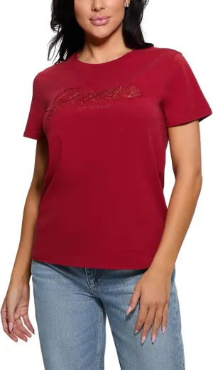 GUESS Women's Eco Short Sleeve Cherry Bomb R5 Tee