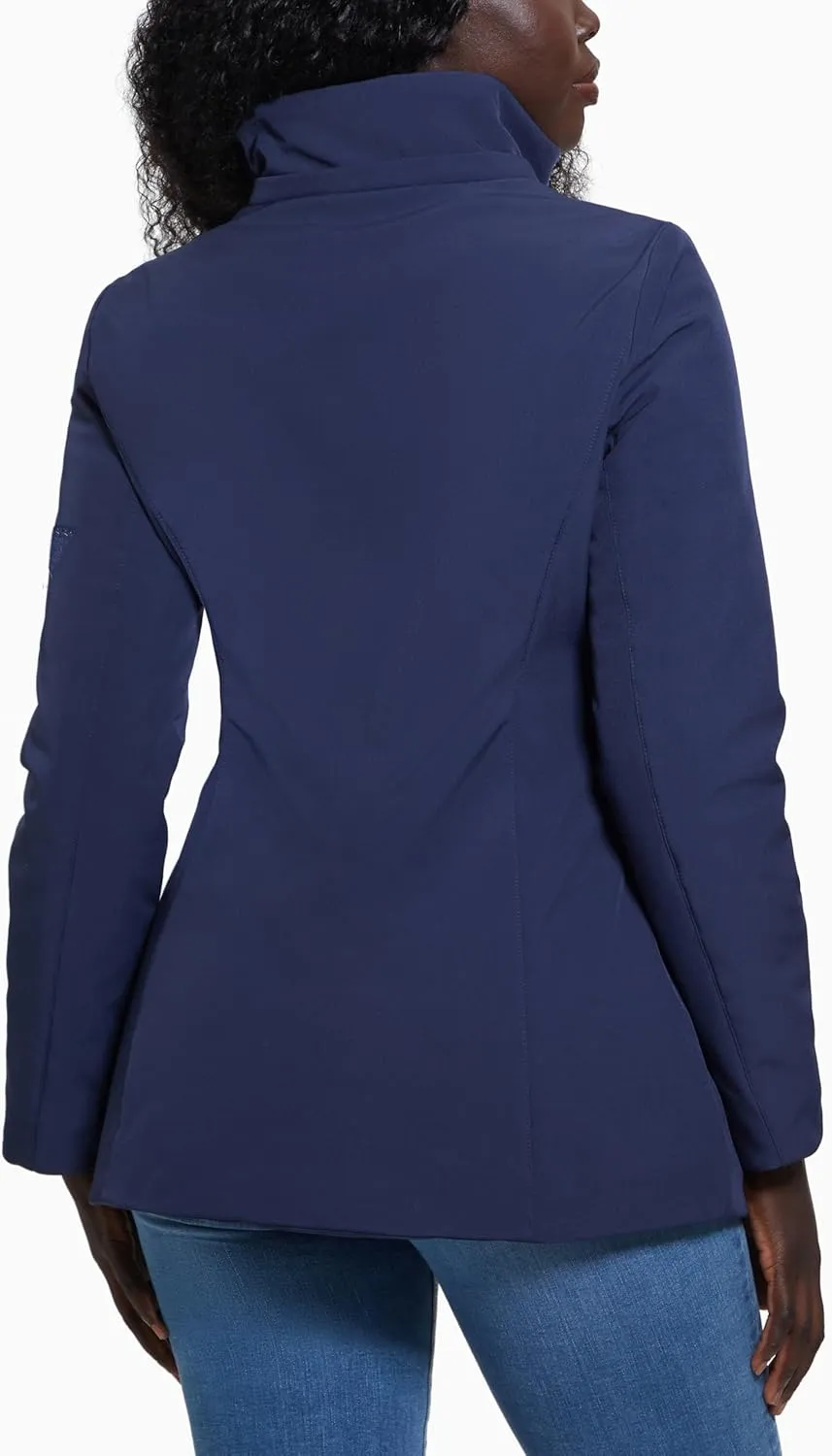 GUESS Women's Midlength Softshell Hood Jacket