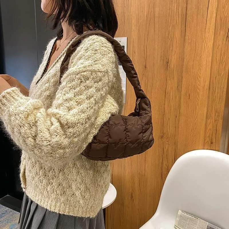 Handbag Fashion Purse 2025 New Down Jacket Handbag Women's Shoulder Armarm Crossbody Bags Hobo Totes Bag