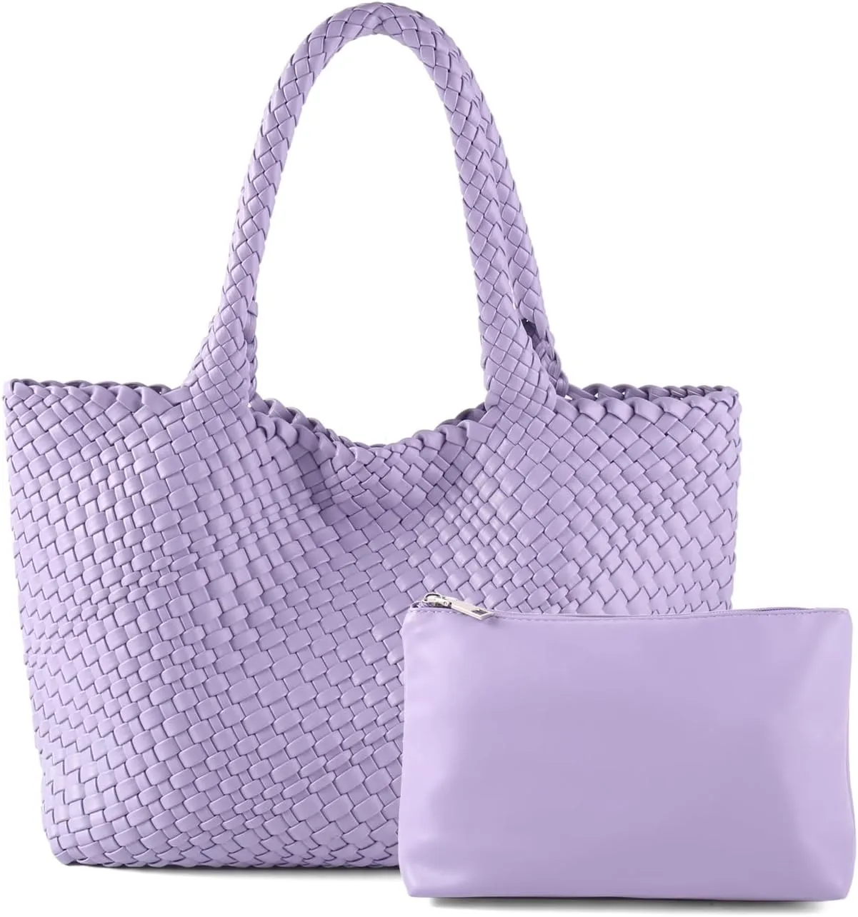 Handmade Woven Bag Satchel Handbag For Women Vegan Leather Tote Bag With Purses Travel Shoulder Bag Underarm Bag