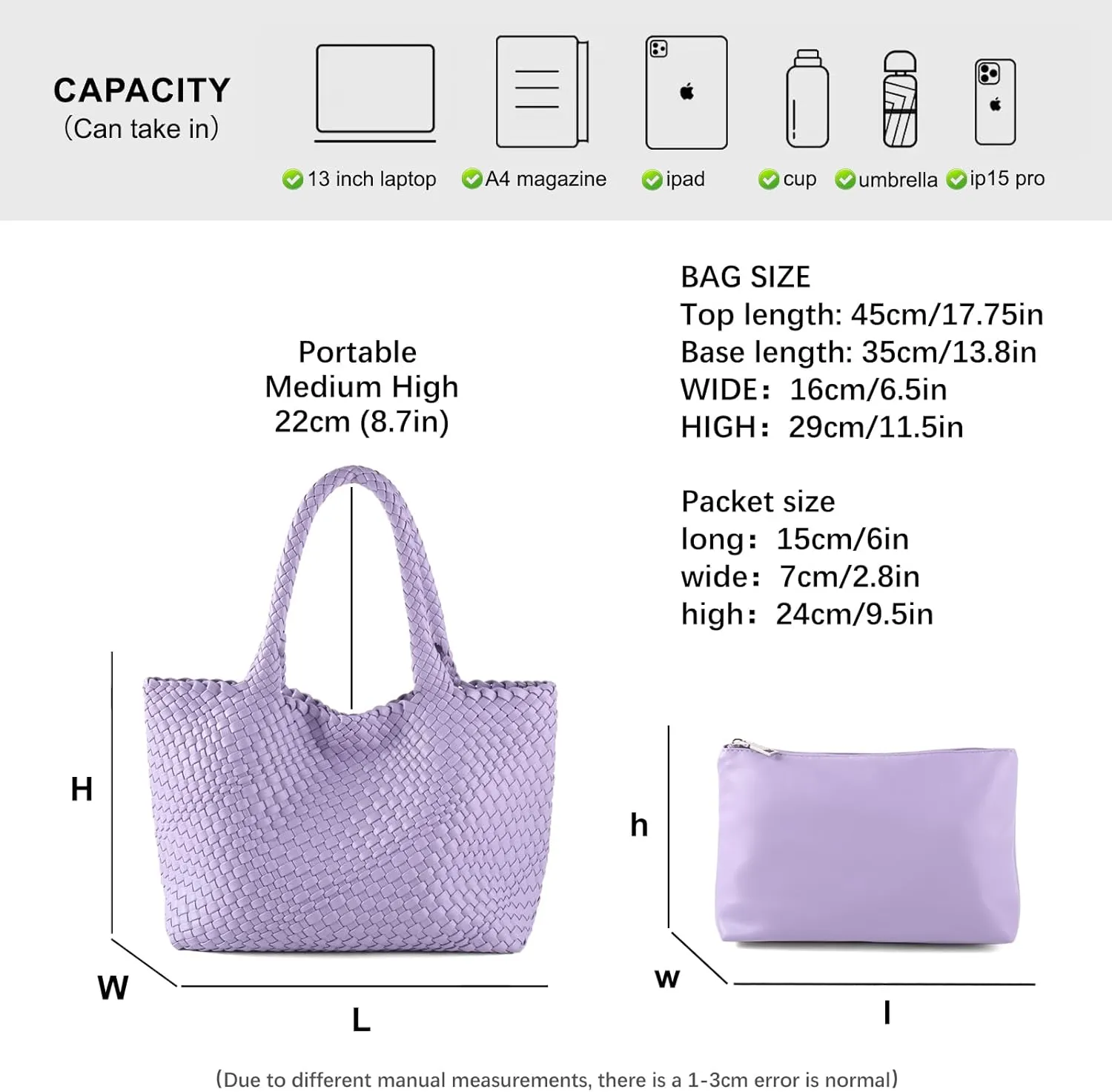Handmade Woven Bag Satchel Handbag For Women Vegan Leather Tote Bag With Purses Travel Shoulder Bag Underarm Bag