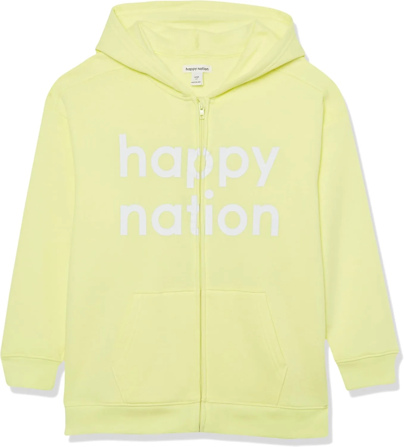 Happy Nation Girls Relaxed Fleece Full Zip Hoodie Sweatshirt