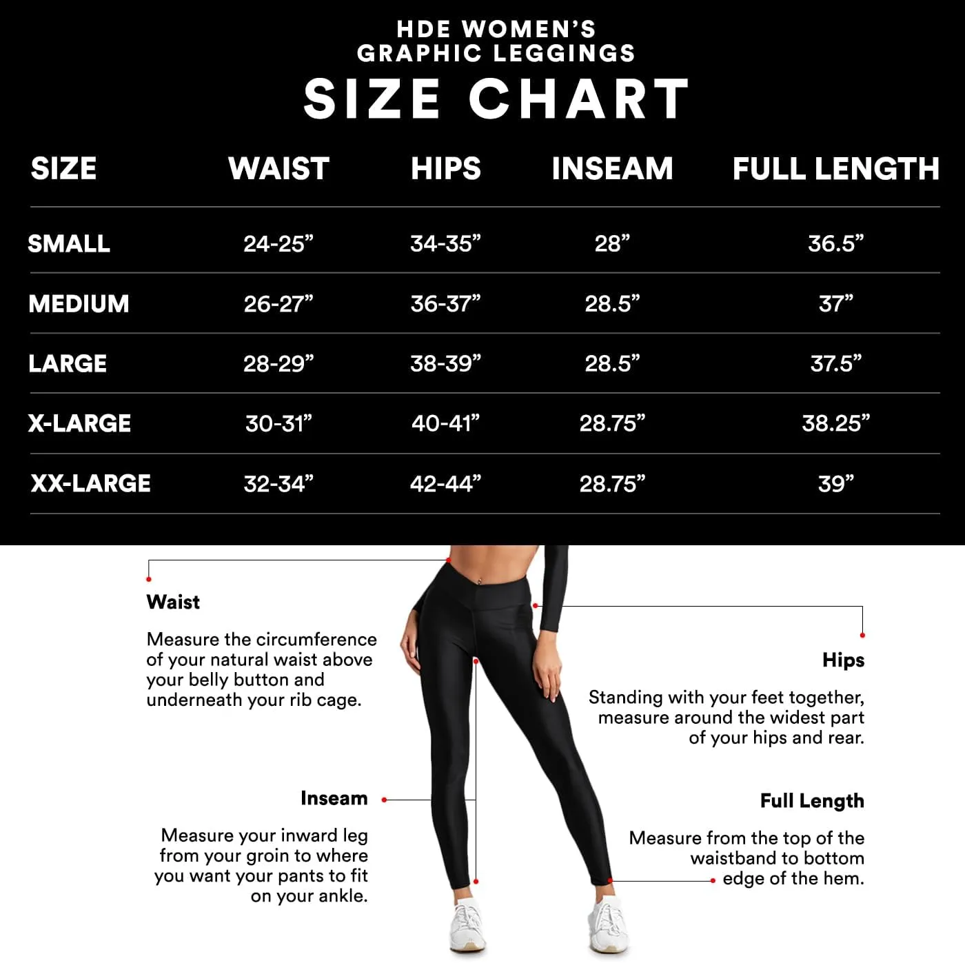 HDE Trendy Design Workout Leggings - Fun Fashion Graphic Printed Cute Patterns