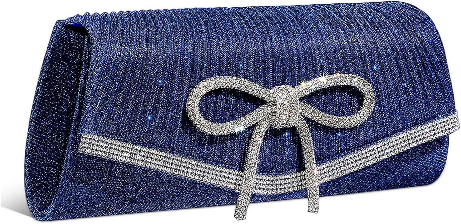 Homoyoyo Evening Bag Clutch for Women Lightweight Rhinestone Purse for Weddings Parties and Formal Events Spacious Capacity for Essentials