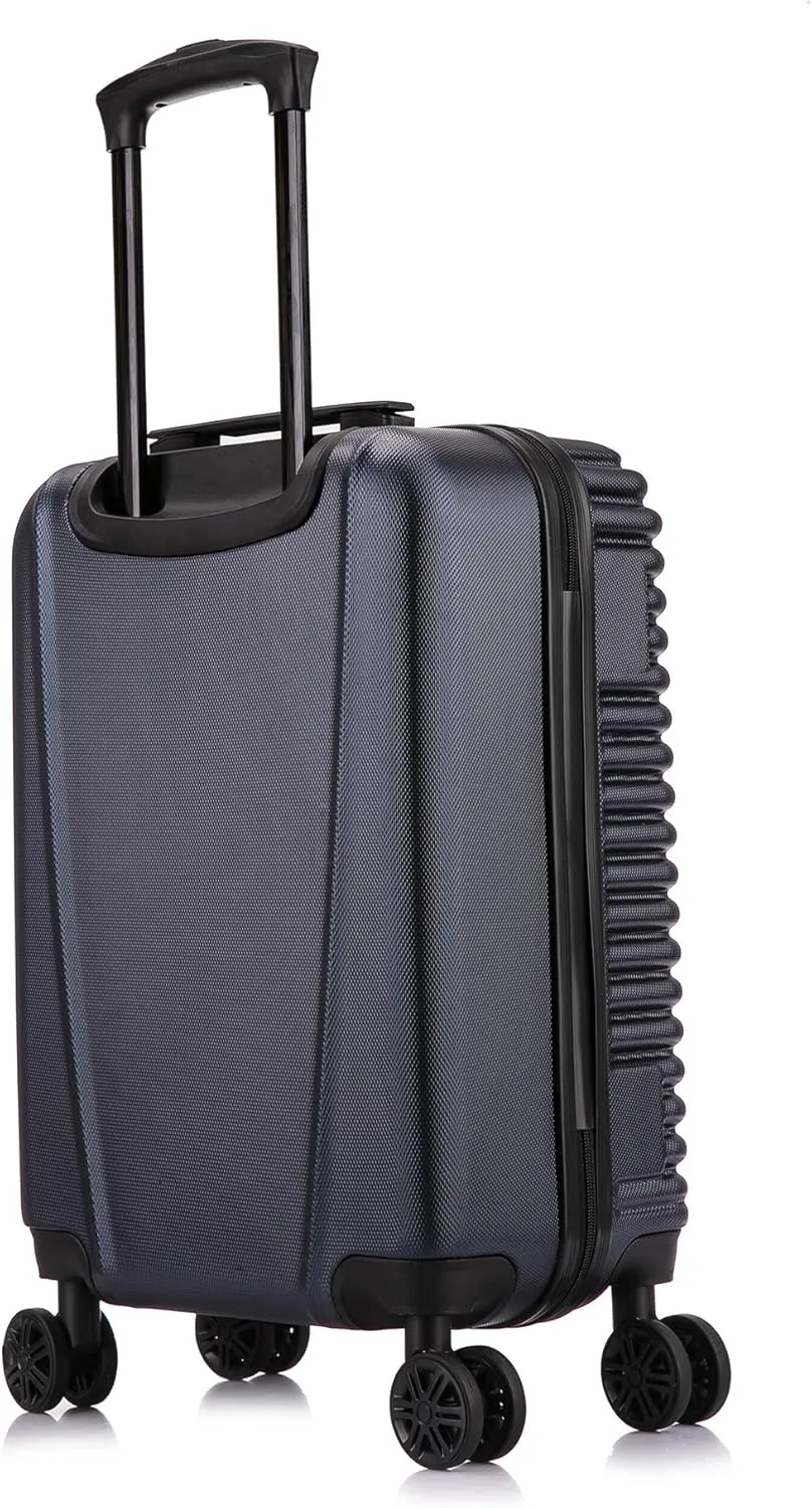InUSA ALLY Travel Suitcase with Spinner Wheels | Lightweight Ergonomic Luggage Handles and TSA Lock, Spacious Travel Suitcases | 20 Inch Hardside Carry On Luggage | Blue