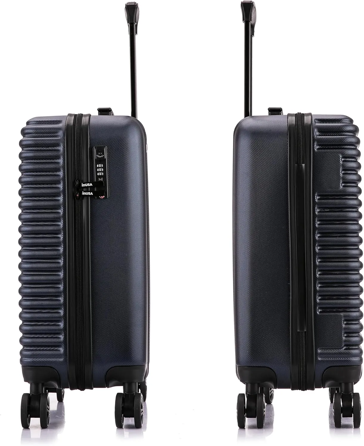 InUSA ALLY Travel Suitcase with Spinner Wheels | Lightweight Ergonomic Luggage Handles and TSA Lock, Spacious Travel Suitcases | 20 Inch Hardside Carry On Luggage | Blue