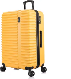 InUSA ALLY Travel Suitcase with Spinner Wheels | Lightweight Ergonomic Luggage Handles and TSA Lock, Spacious Traveling Suitcases | 28 Inch Hardside Large Luggage | Mustard