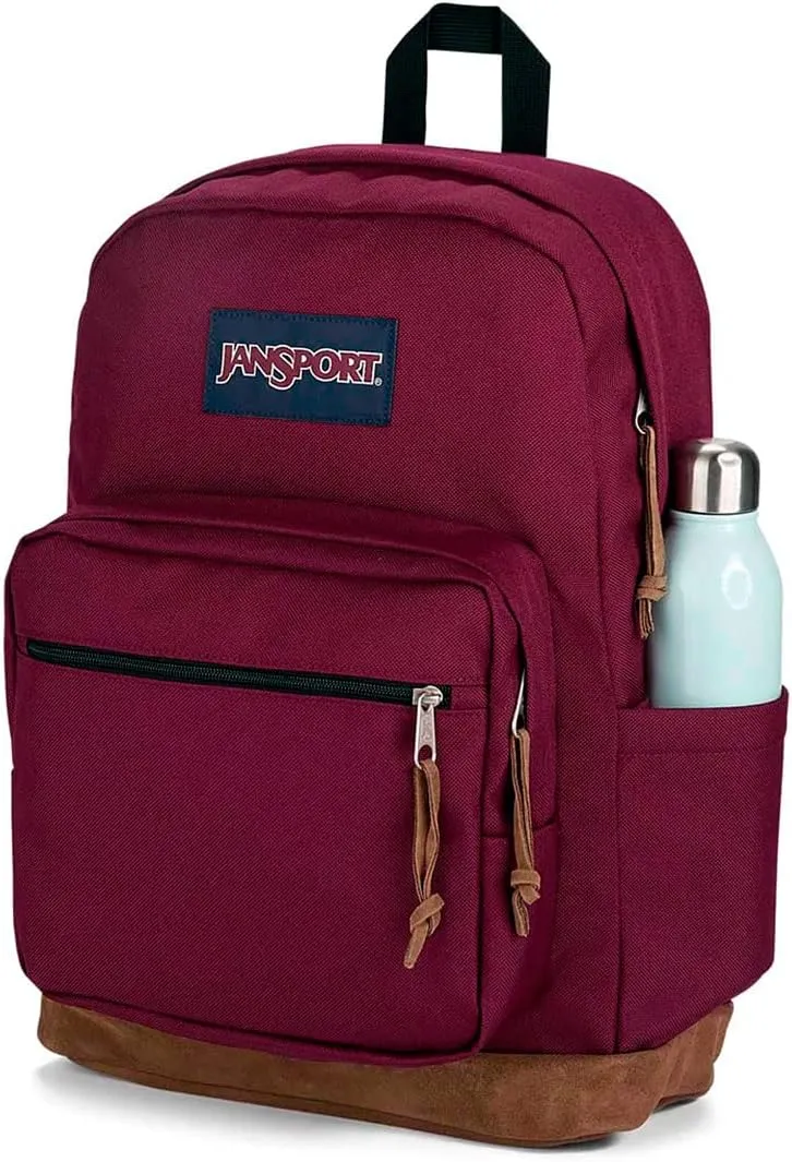 JanSport Right Pack Backpack - Durable Daypack with Padded 15" Laptop Sleeve, Spacious Main Compartment & Integrated Water Bottle Pocket - Russet Red