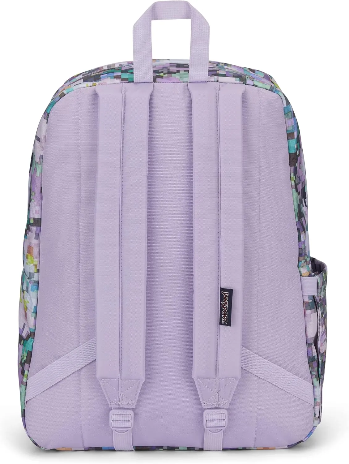 JanSport SuperBreak Plus Backpack with Padded 15-inch Laptop Sleeve and Integrated Bottle Pocket - Spacious and Durable Daypack for Work and Travel - 8 Bit Floral
