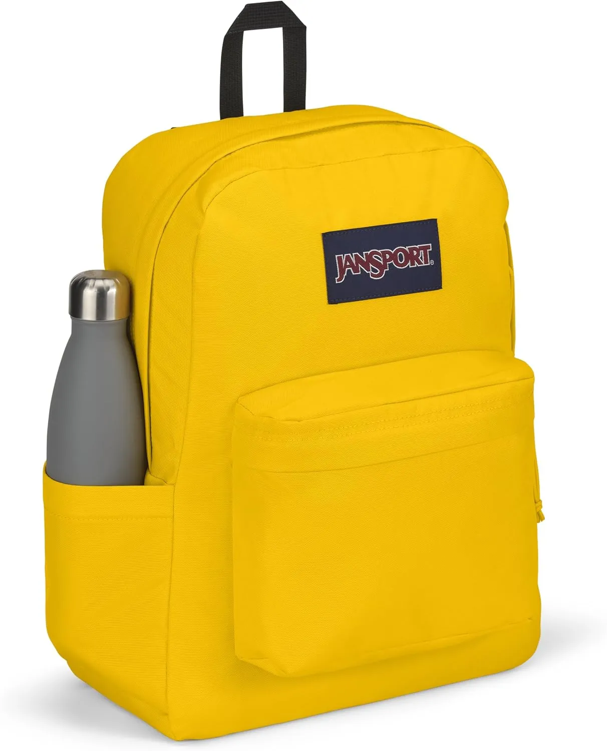JanSport SuperBreak Plus Backpack with Padded 15-inch Laptop Sleeve and Integrated Bottle Pocket - Spacious and Durable Daypack for Work and Travel - Lemon
