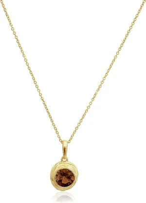 JEAN RACHEL JEWELRY 14K Gold Plated Sterling Silver Necklace for Women - Cubic Zirconia Bezel Set Vintage Design - Hypoallergenic, Lead & Nickel Free - Handcrafted Statement Necklace