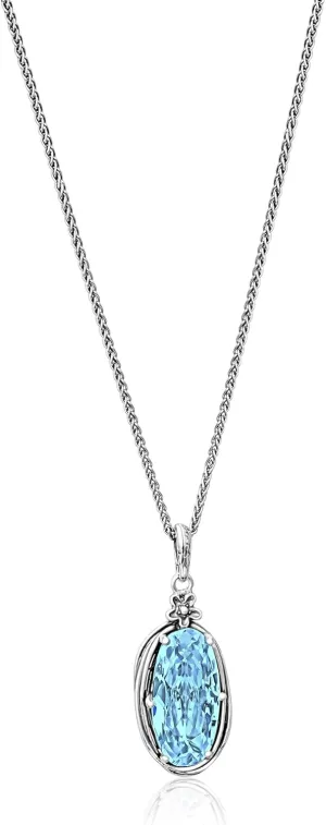 JEAN RACHEL JEWELRY 925 Sterling Silver Necklace for Women - Floral Wire Wrap with Cubic Zirconia Vintage Design - Hypoallergenic, Lead & Nickel Free - Handcrafted Statement Necklace