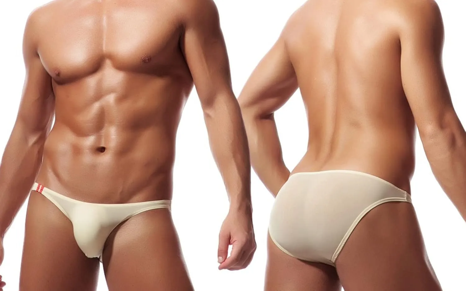 JEsilunmaMY Mens Low Rise Panties Ice Silk Bulge Pouch Bikini Briefs Underwear Soft Comfortable Breathable Swim Underpants