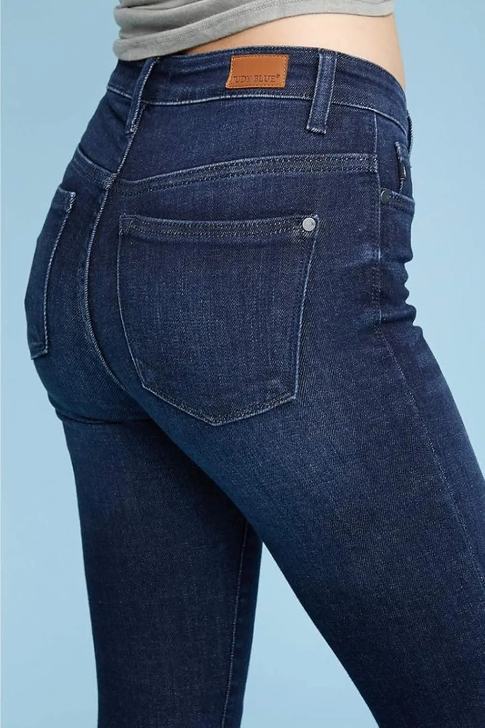 Judy Blue Women's High Waist Skinny Jeans - Super Dark Wash, Stretch Denim, 93% Cotton, Comfortable & Flattering Fit 82132