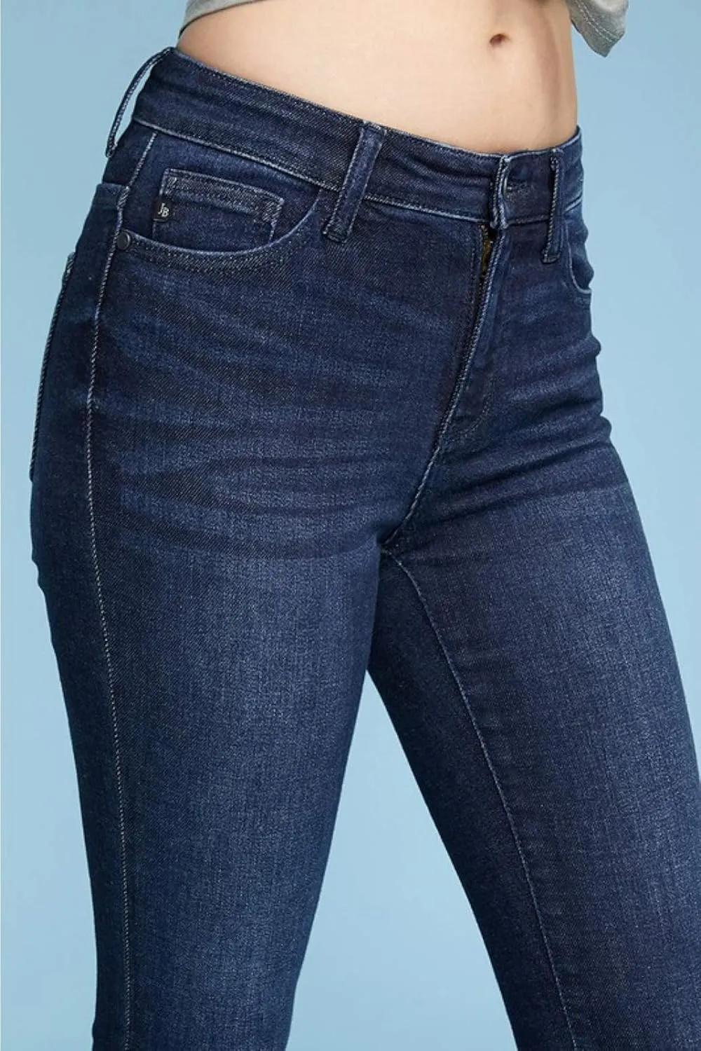 Judy Blue Women's High Waist Skinny Jeans - Super Dark Wash, Stretch Denim, 93% Cotton, Comfortable & Flattering Fit 82132