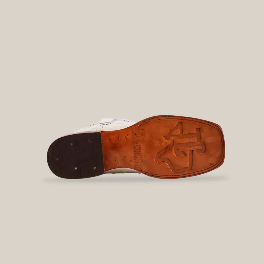 Karoo Ostrich Print White - Square Toe