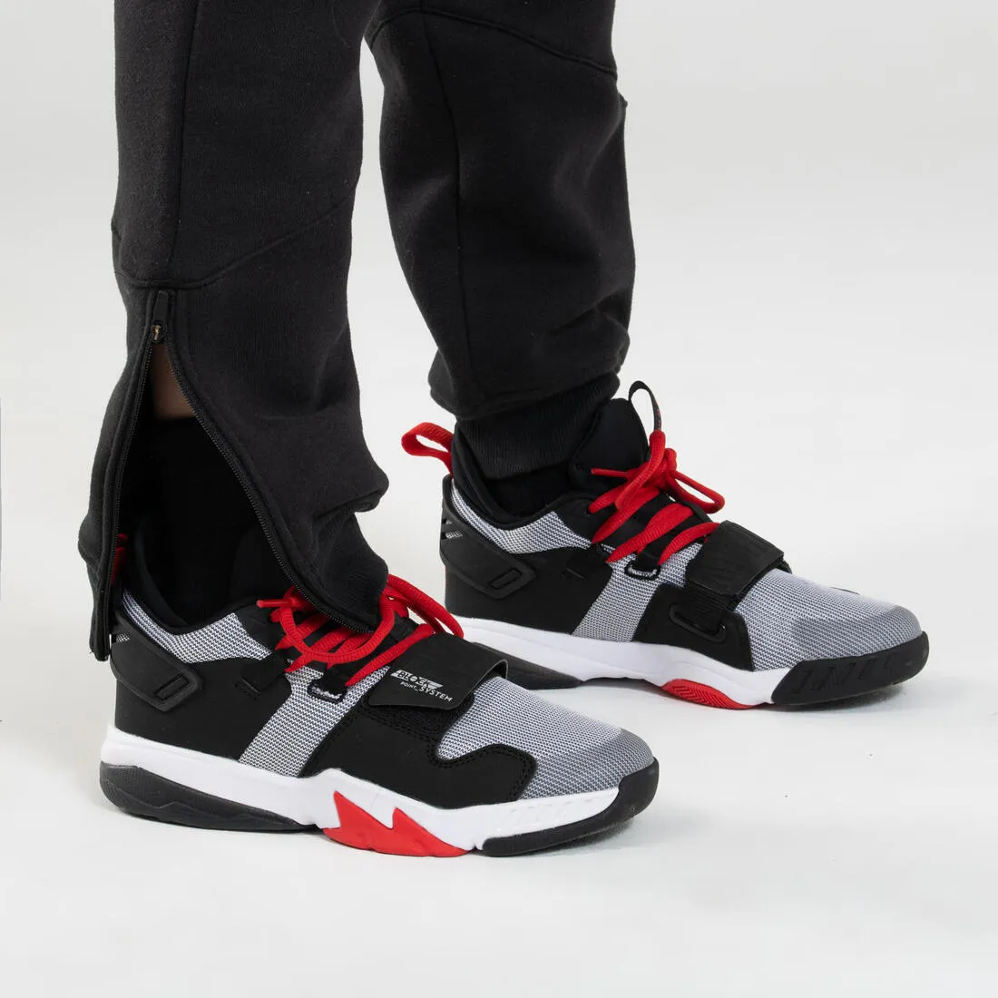 Kids' Intermediate Basketball Shoes SS500M - Black/Red