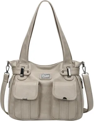 KL928 Purses for WomenSoft PU Leather Handbags Large Capacity Shoulder Bags Multi-Pockets Fashion Crossbody Purse