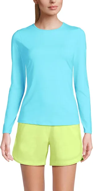 Lands' End Women's Long Sleeve Relaxed UPF 50 Rash Guard