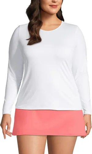 Lands' End Women's Long Sleeve Relaxed UPF 50 Rash Guard