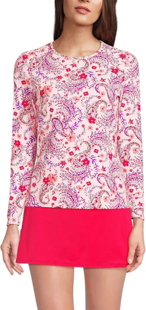 Lands' End Women's Long Sleeve Relaxed UPF 50 Rash Guard
