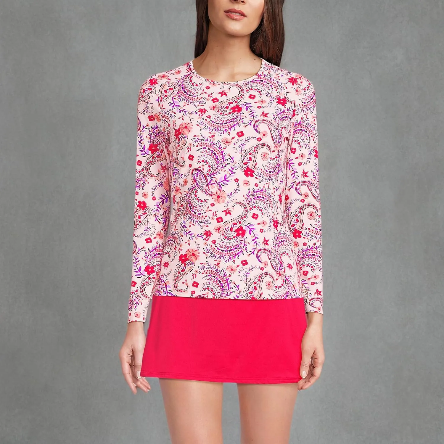 Lands' End Women's Long Sleeve Relaxed UPF 50 Rash Guard