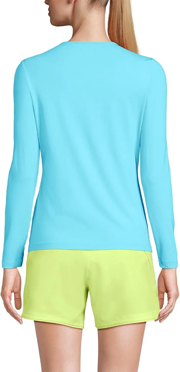 Lands' End Women's Long Sleeve Relaxed UPF 50 Rash Guard