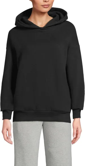 Lands' End Women's Serious Sweats Relaxed Long Sleeve Hoodie Sweatshirt