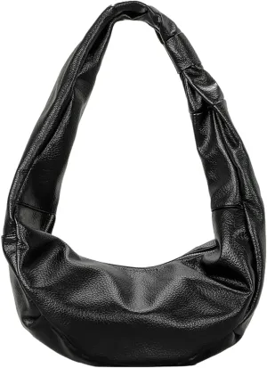 Large Dumpling Shoulder Bags for Women Y2K Crescent Totes PU Leather Bag Handbag Fashion Underarm Satchels