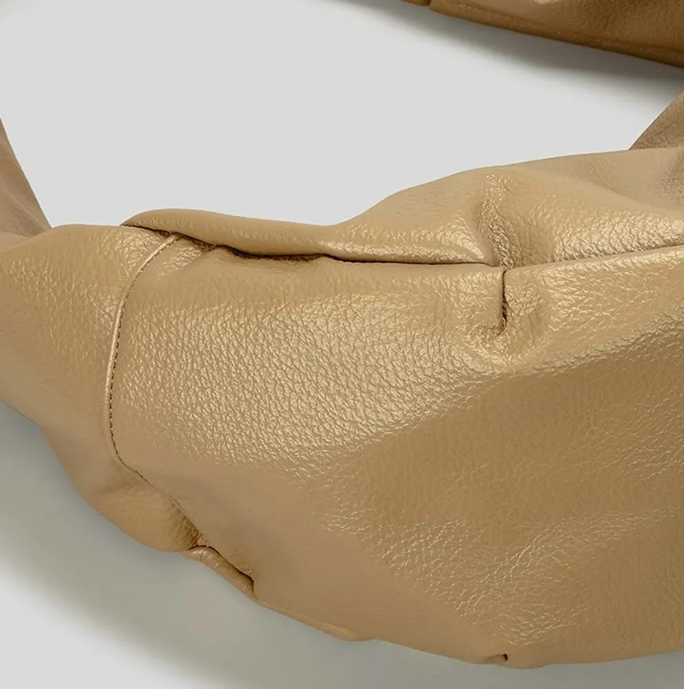 Large Dumpling Shoulder Bags for Women Y2K Crescent Totes PU Leather Bag Handbag Fashion Underarm Satchels