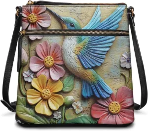 Leather Hobo Bags for Women Crossbody Trendy Shoulder Purses Multi Pockets