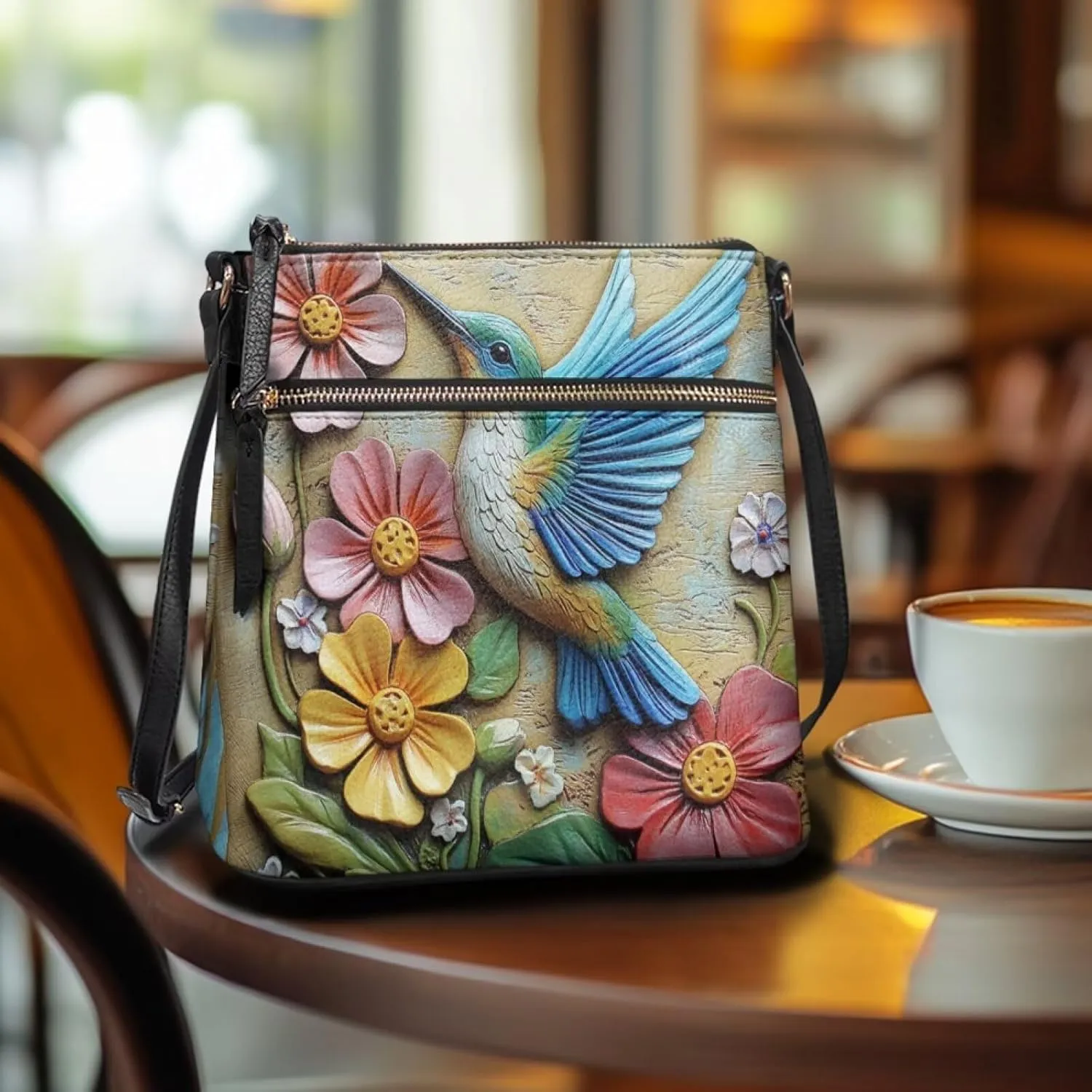Leather Hobo Bags for Women Crossbody Trendy Shoulder Purses Multi Pockets
