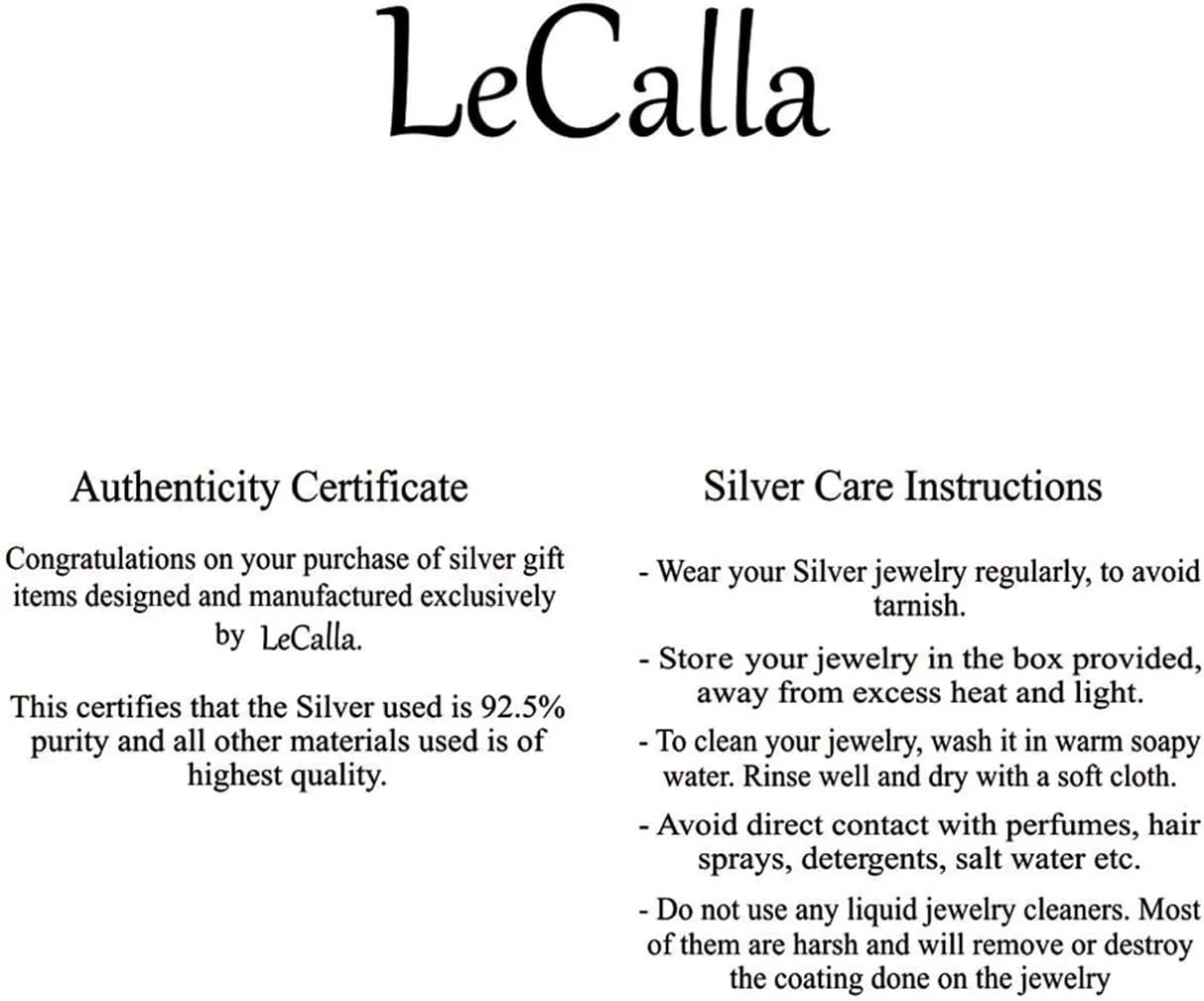 LeCalla Sterling Silver Love Knot Stud Earrings - 925 Silver Classic Earrings for Women