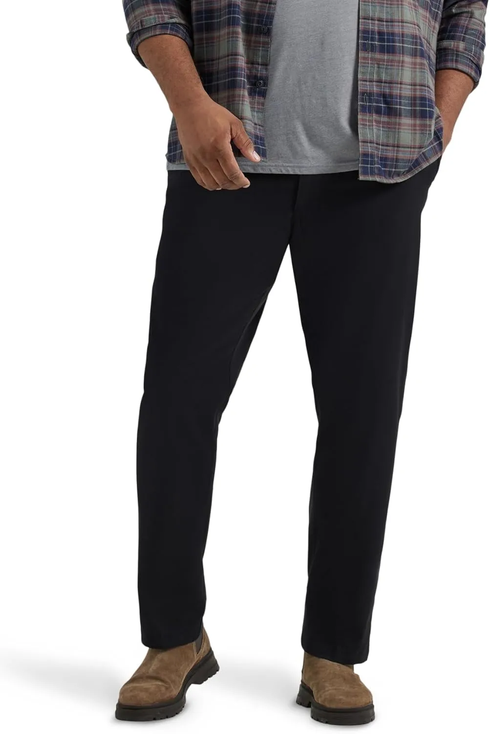 Lee Men's Big & Tall Extreme Motion Flat Front Relaxed Taper Pant
