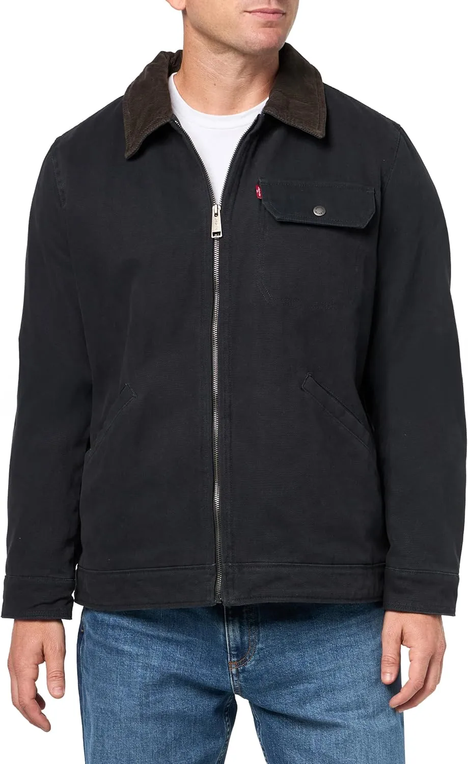 Levi's Men's Workwear Cotton Canvas Corduroy Collar Depot Jacket