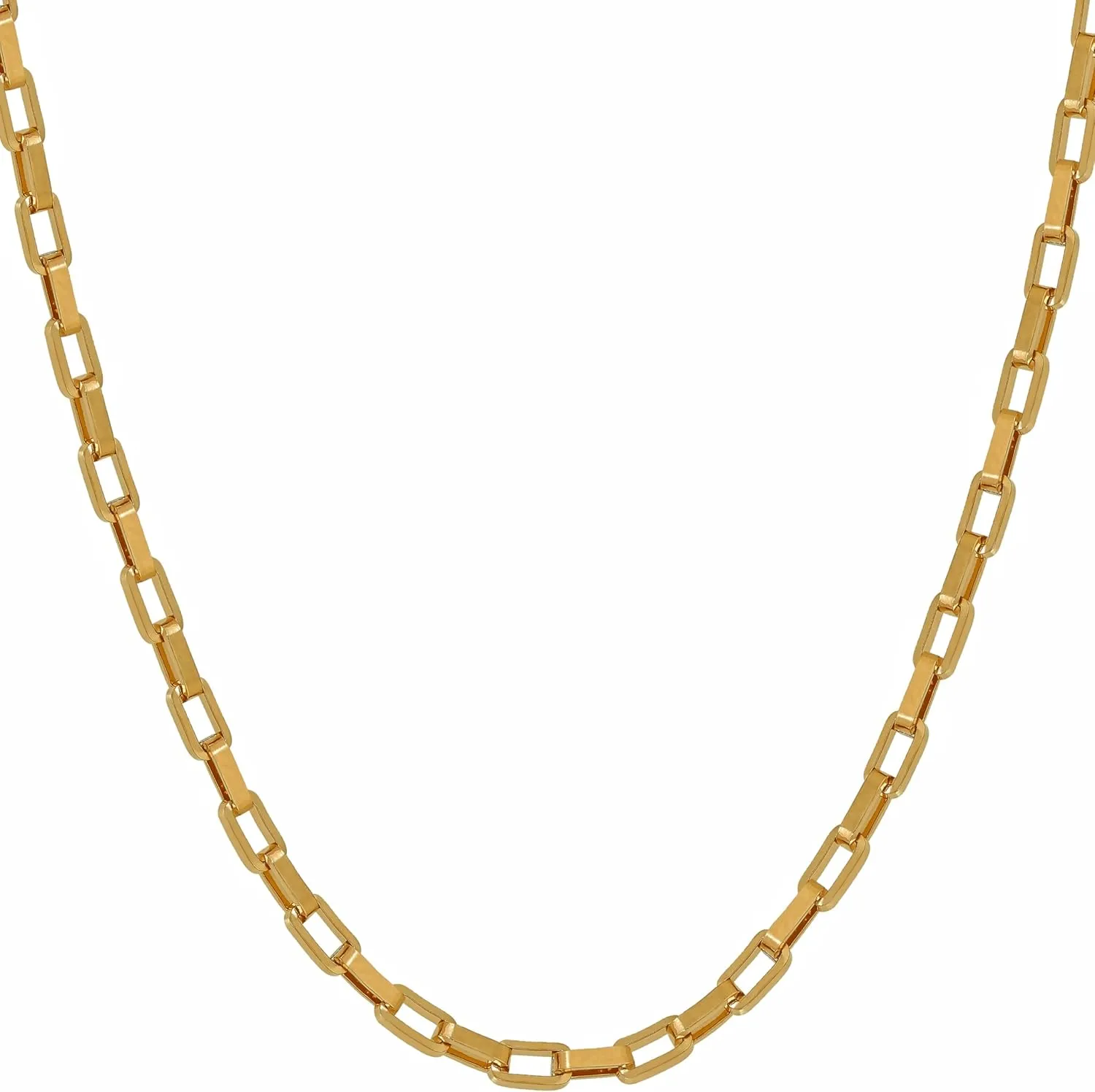 LIFETIME JEWELRY Paperclip Chain Necklace Necklace for Men and Women 24k Real Gold Plated Necklace