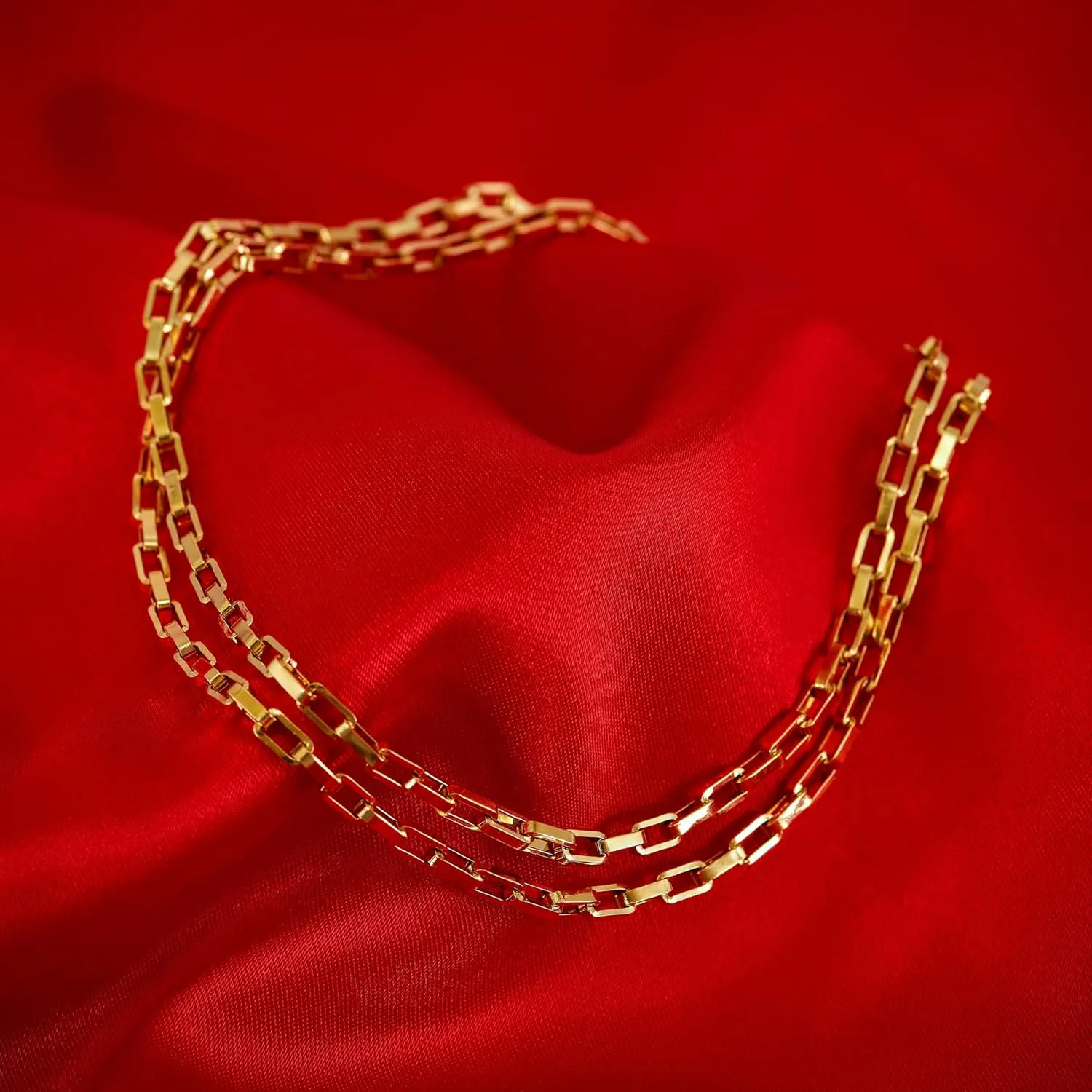 LIFETIME JEWELRY Paperclip Chain Necklace Necklace for Men and Women 24k Real Gold Plated Necklace