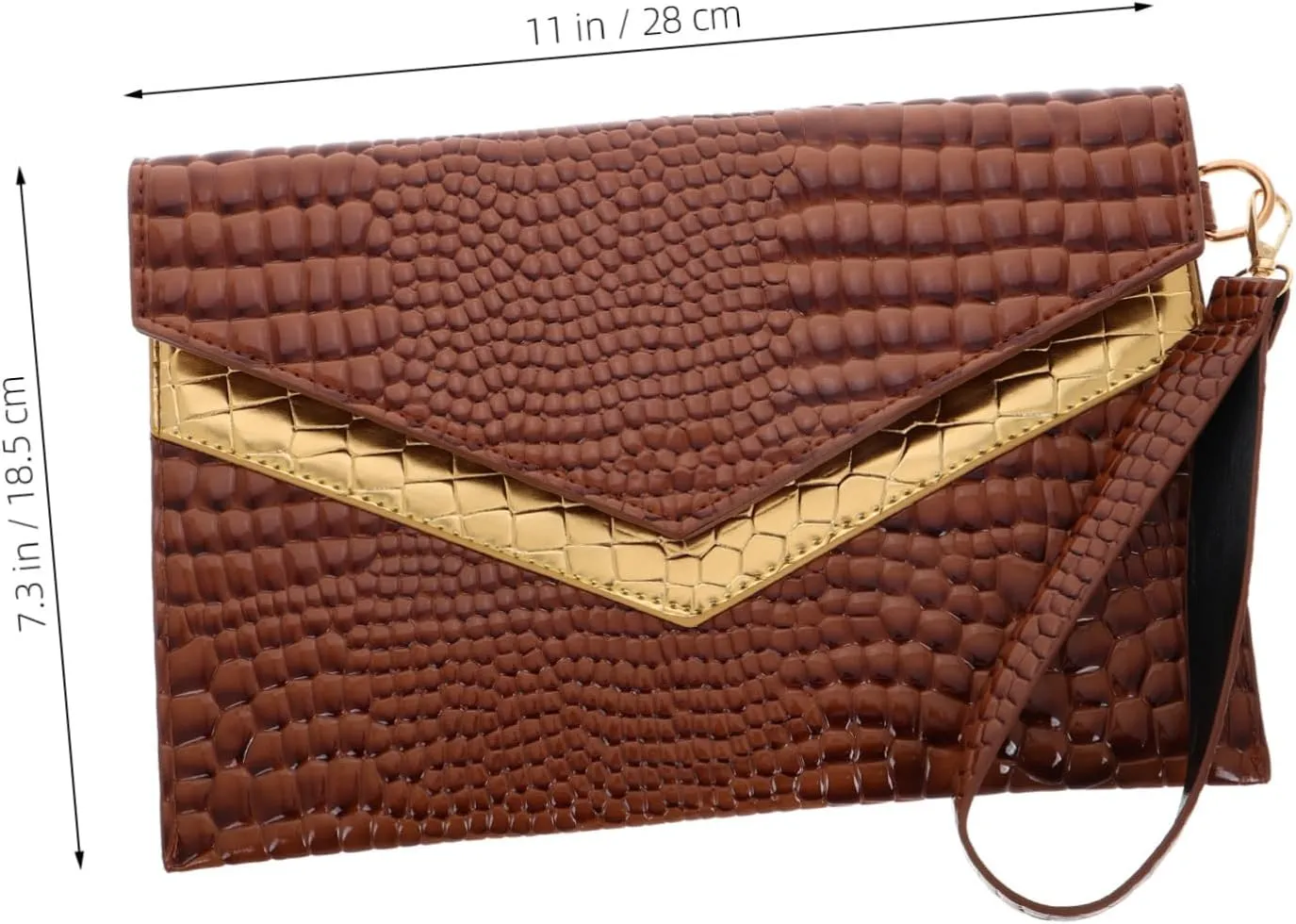 LIFKOME Stylish Minimalist Envelope Clutch Purse With Retro Pattern Versatile Handheld Bag For Women Pu Evening