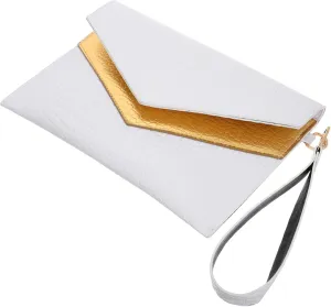 LIFKOME Stylish Minimalist Envelope Clutch Purse With Retro Pattern Versatile Handheld Bag For Women Pu Evening
