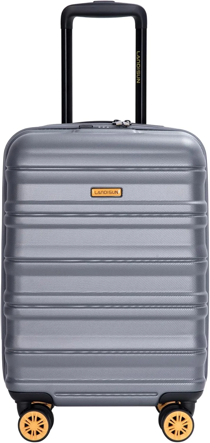 Lightweight 18.5" Carry On Luggage with TSA Lock, Spacious Interior and 360 Spinner Wheels, Dark Grey