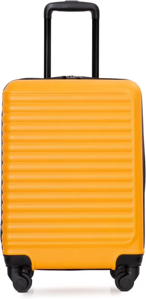 Lightweight 20" Carry-On Luggage for Comfort and Ease, 360 Spinner Wheels, Spacious Interior - Orange