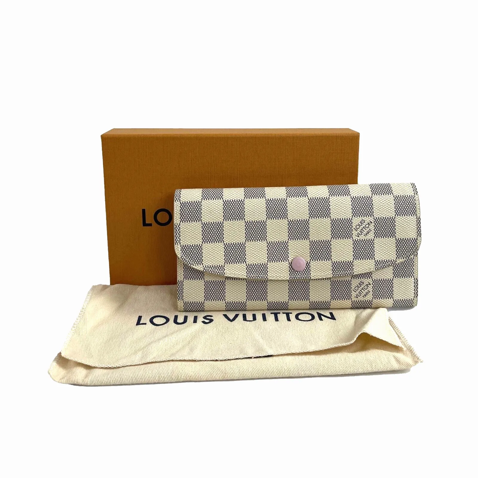 Louis Vuitton Emilie Wallet Damier Azur Pristine