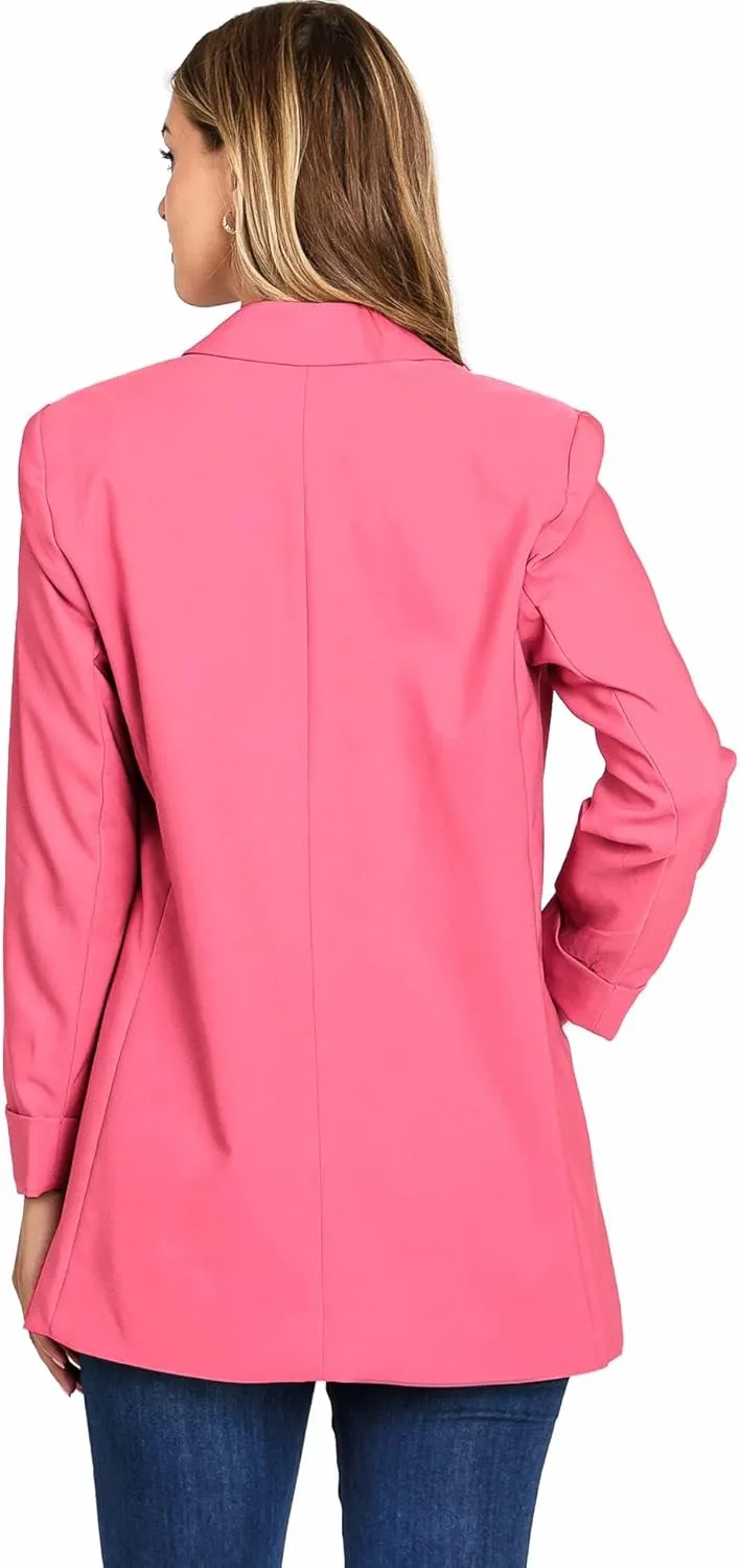Love Tree Women's Juniors Classic Office Workwear Boyfriend Blazer