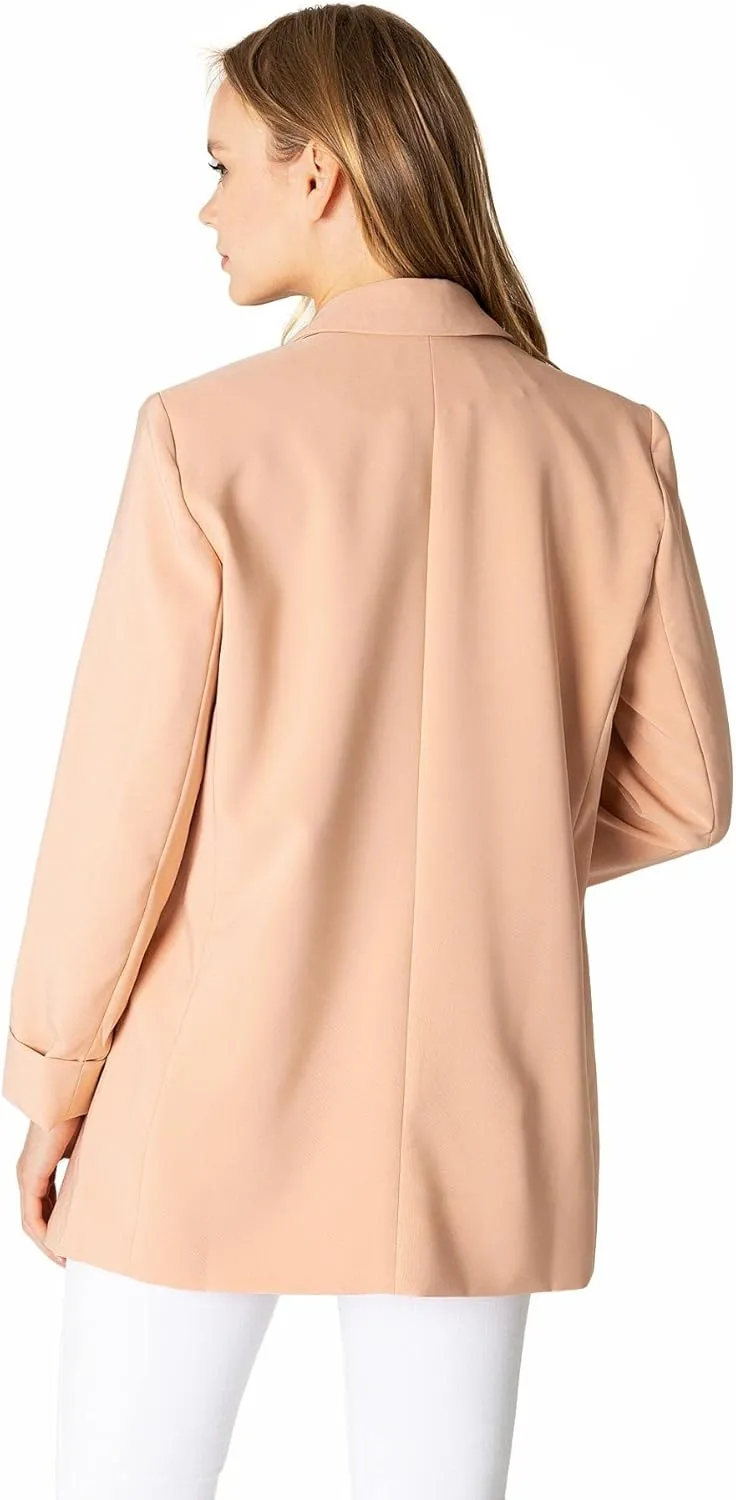 Love Tree Women's Juniors Classic Office Workwear Boyfriend Blazer