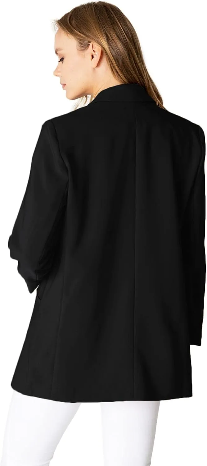 Love Tree Women's Juniors Classic Office Workwear Boyfriend Blazer