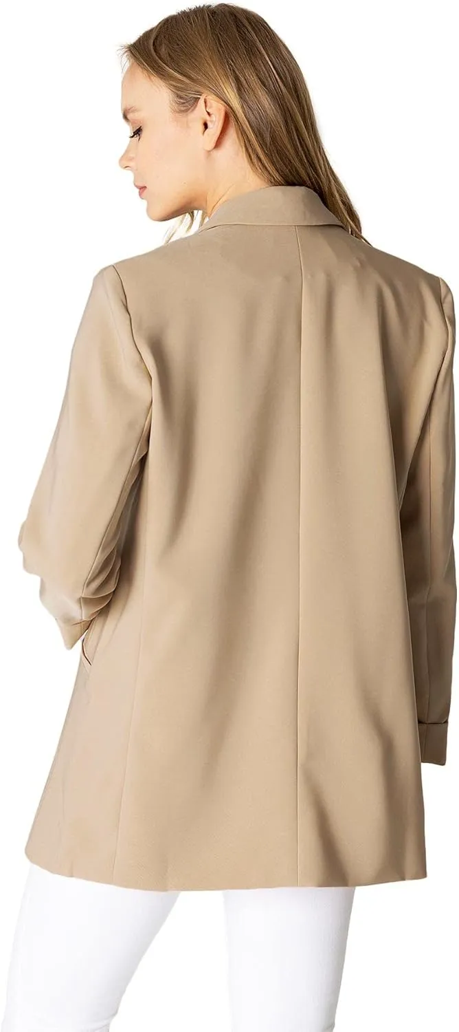 Love Tree Women's Juniors Classic Office Workwear Boyfriend Blazer